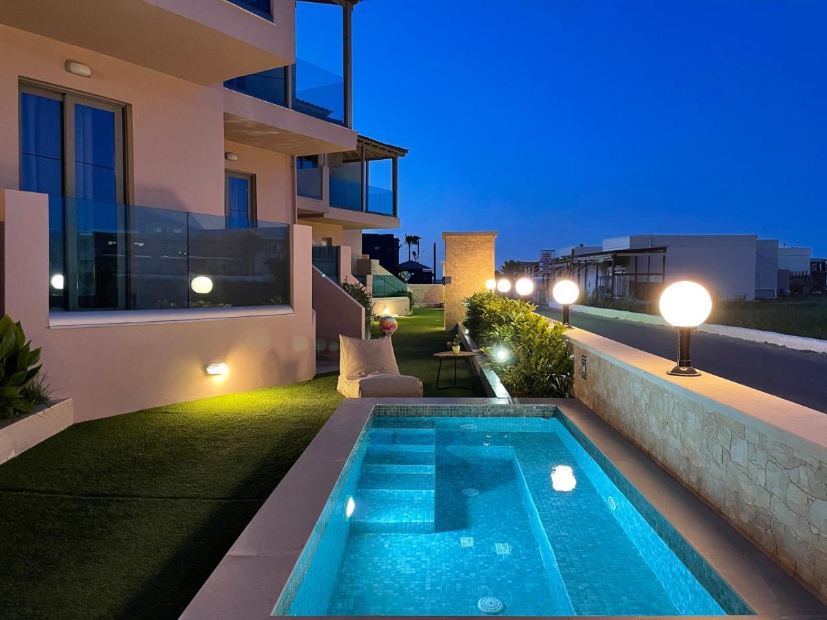 Aegean Breeze Luxury Apartments Next To The Sea Maleme Exteriör bild